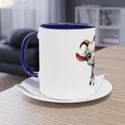 Harmony Two-Tone Coffee Mug: Sip in Style, Revel in Comfort - Goat