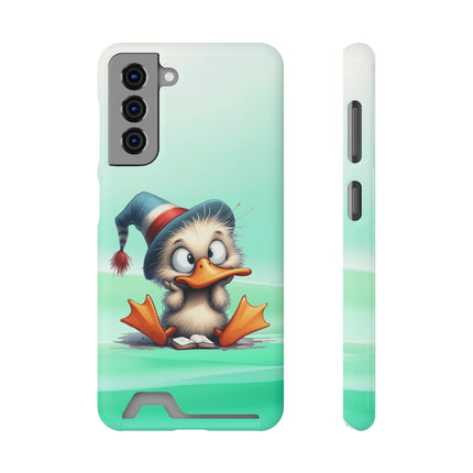 EnchantGuard Phone Case with Card Holder: Style Meets Functionality - Duck