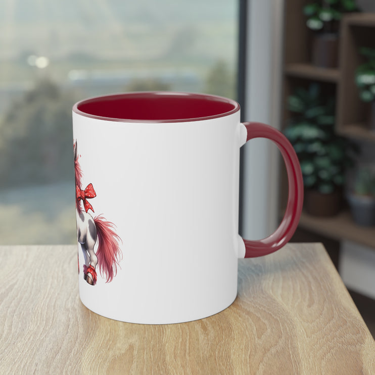 Harmony Two-Tone Coffee Mug: Sip in Style, Revel in Comfort - Horse