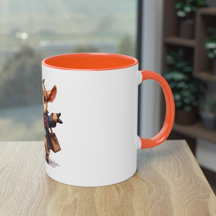 Harmony Two-Tone Coffee Mug: Sip in Style, Revel in Comfort - Goat