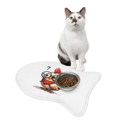 CharmPaws Pet Feeding Mats: Keep Mealtime Mess-Free & Stylish! - Rooster