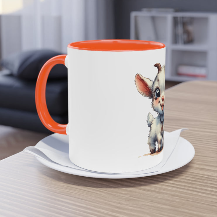 Harmony Two-Tone Coffee Mug: Sip in Style, Revel in Comfort - Goat