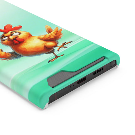 EnchantGuard Phone Case with Card Holder: Style Meets Functionality - Rooster