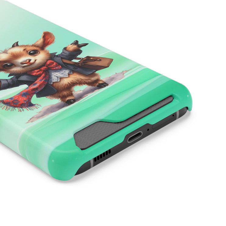 EnchantGuard Phone Case with Card Holder: Style Meets Functionality - Goat