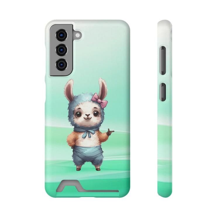 EnchantGuard Phone Case with Card Holder: Style Meets Functionality - Rabbit