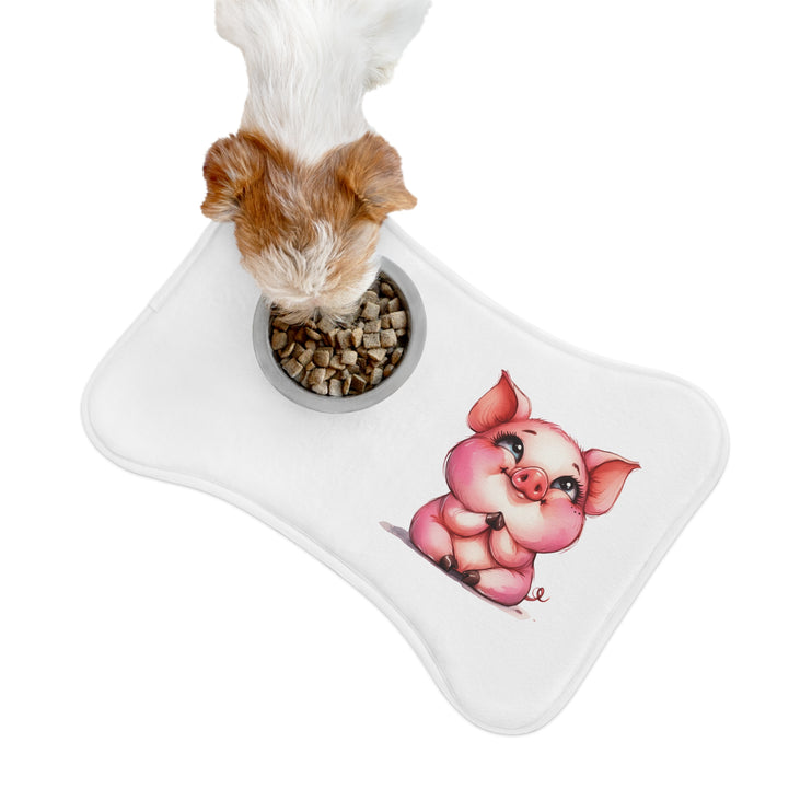 CharmPaws Pet Feeding Mats: Keep Mealtime Mess-Free & Stylish! - Pig