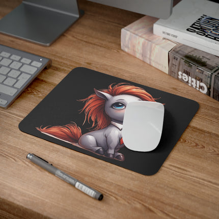 WhimsyWonder Patu pentru mouse -ul de birou: farmec personalizat pentru spațiul de lucru - calul pentru bebeluși care poartă cravată.