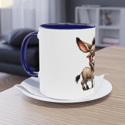 Harmony Two-Tone Coffee Mug: Sip in Style, Revel in Comfort - Donkey