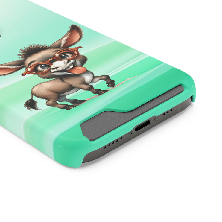 EnchantGuard Phone Case with Card Holder: Style Meets Functionality - Donkey