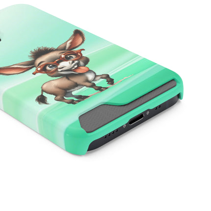 EnchantGuard Phone Case with Card Holder: Style Meets Functionality - Donkey