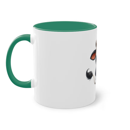 Harmony Two-Tone Coffee Mug: Sip in Style, Revel in Comfort - Cow