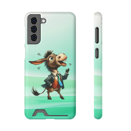 EnchantGuard Phone Case with Card Holder: Style Meets Functionality - Donkey