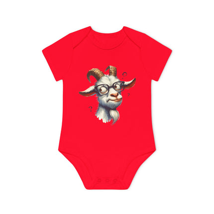 SnuggleNest Organic Baby Bodysuit (Short Sleeves) Goat