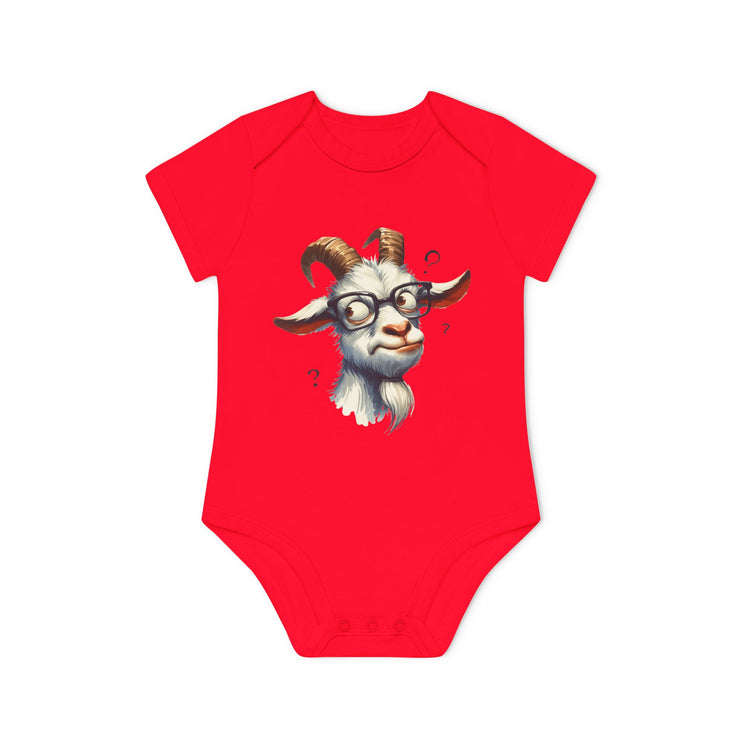 SnuggleNest Organic Baby Bodysuit (Short Sleeves) Goat