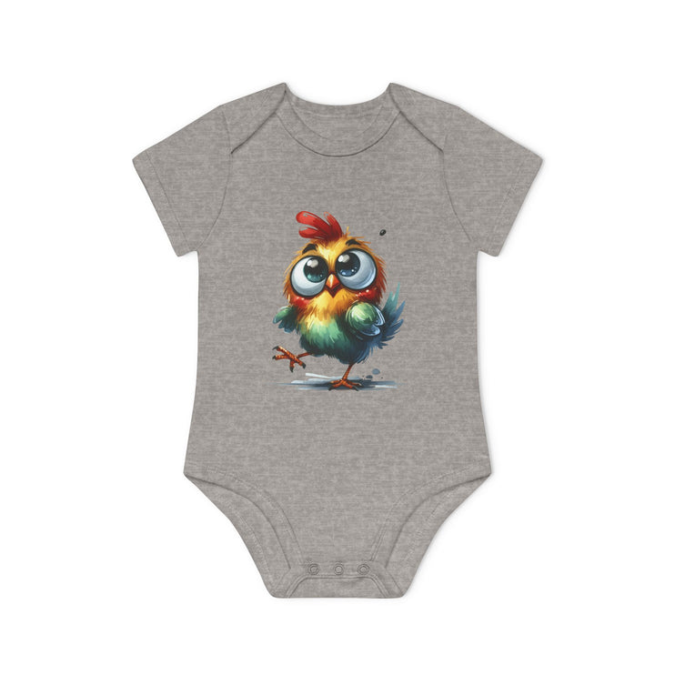 SnuggleNest Organic Baby Bodysuit (Short Sleeves) Chicken