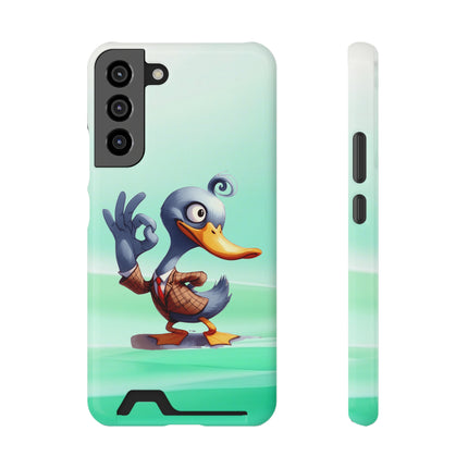 EnchantGuard Phone Case with Card Holder: Style Meets Functionality - Duck