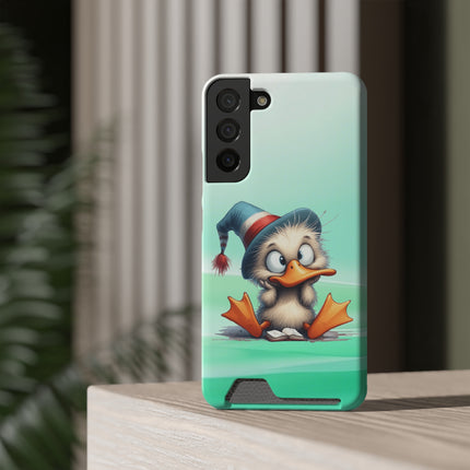 EnchantGuard Phone Case with Card Holder: Style Meets Functionality - Duck