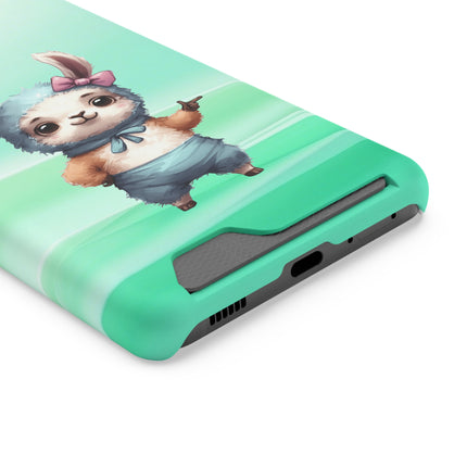 EnchantGuard Phone Case with Card Holder: Style Meets Functionality - Rabbit