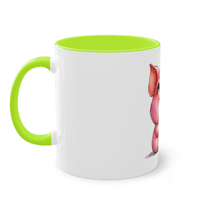 Harmony Two-Tone Coffee Mug: Sip in Style, Revel in Comfort - Pig