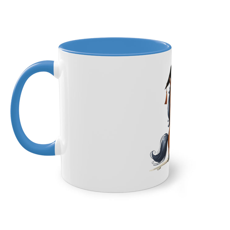 Harmony Two-Tone Coffee Mug: Sip in Style, Revel in Comfort - Horse