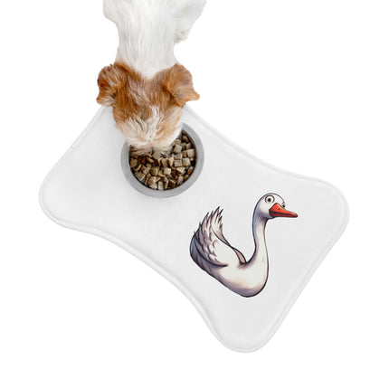 CharmPaws Pet Feeding Mats: Keep Mealtime Mess-Free & Stylish! - Swan