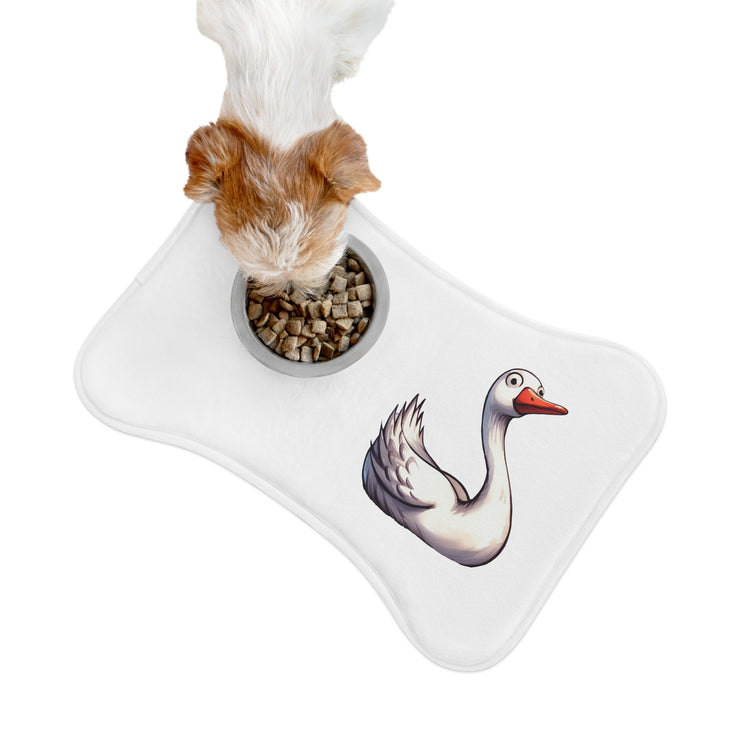 CharmPaws Pet Feeding Mats: Keep Mealtime Mess-Free & Stylish! - Swan