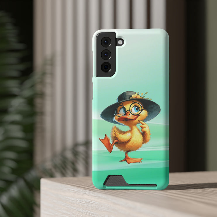 EnchantGuard Phone Case with Card Holder: Style Meets Functionality - Duck