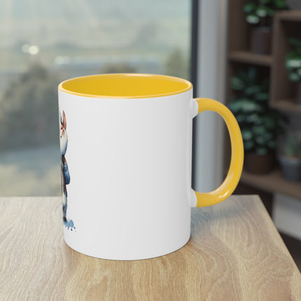 Harmony Two-Tone Coffee Mug: Sip in Style, Revel in Comfort - Goat