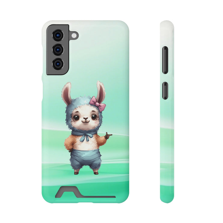 EnchantGuard Phone Case with Card Holder: Style Meets Functionality - Rabbit