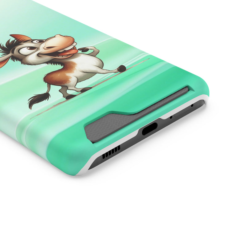 EnchantGuard Phone Case with Card Holder: Style Meets Functionality - Donkey