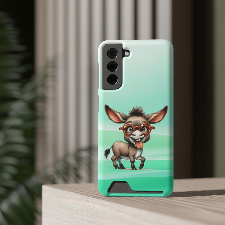 EnchantGuard Phone Case with Card Holder: Style Meets Functionality - Donkey