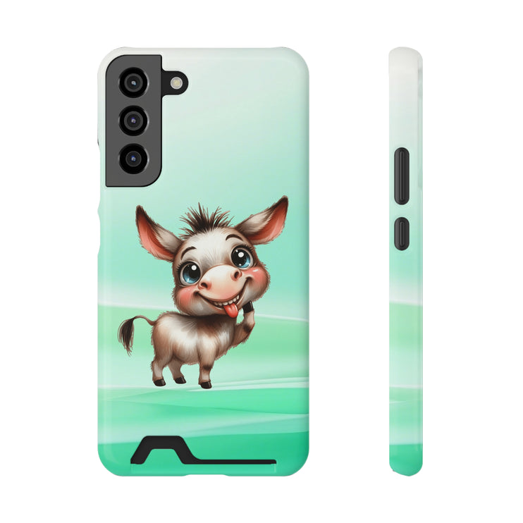 EnchantGuard Phone Case with Card Holder: Style Meets Functionality - Donkey