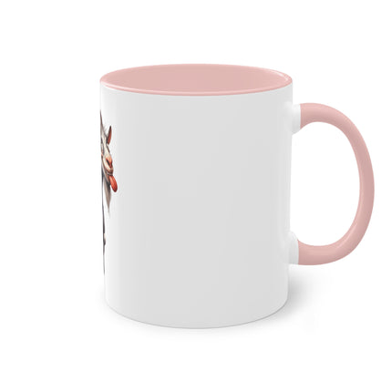 Harmony Two-Tone Coffee Mug: Sip in Style, Revel in Comfort - Goat