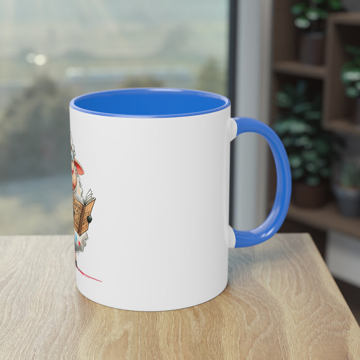 Harmony Two-Tone Coffee Mug: Sip in Style, Revel in Comfort - Sheep