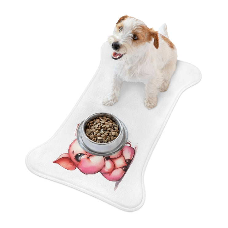 CharmPaws Pet Feeding Mats: Keep Mealtime Mess-Free & Stylish! - Pig