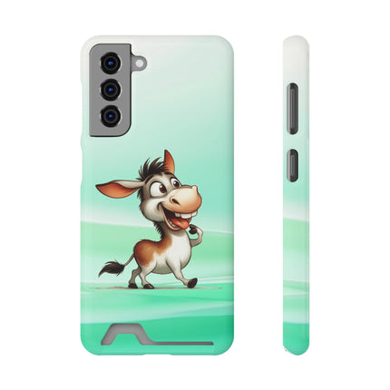 EnchantGuard Phone Case with Card Holder: Style Meets Functionality - Donkey