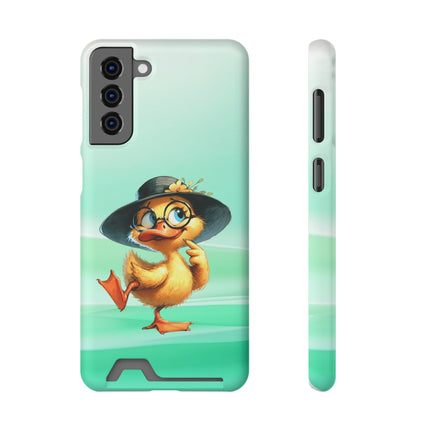 EnchantGuard Phone Case with Card Holder: Style Meets Functionality - Duck