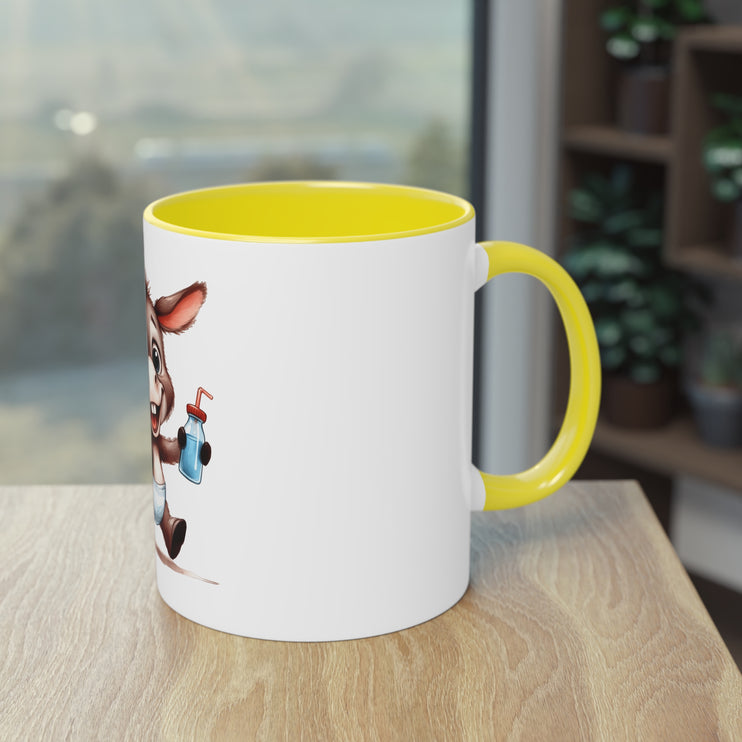 Harmony Two-Tone Coffee Mug: Sip in Style, Revel in Comfort - Donkey