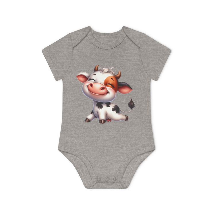 SnuggleNest Organic Baby Bodysuit (Short Sleeves)  Cow