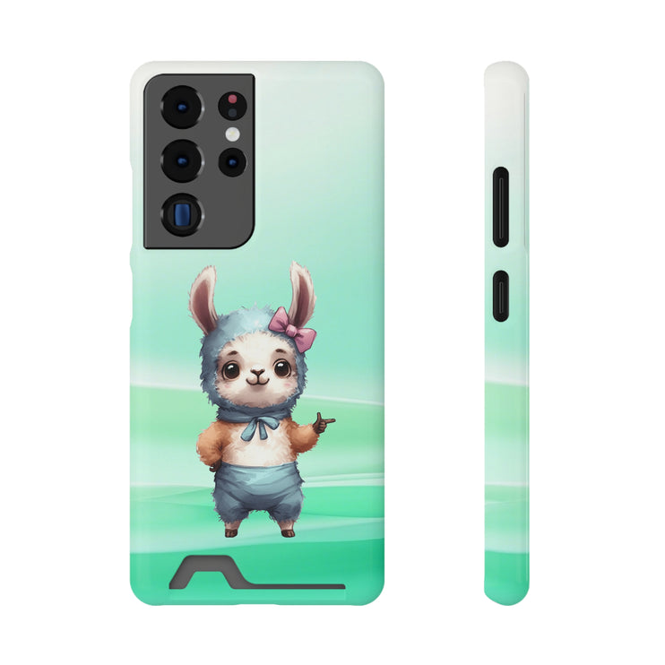 EnchantGuard Phone Case with Card Holder: Style Meets Functionality - Rabbit