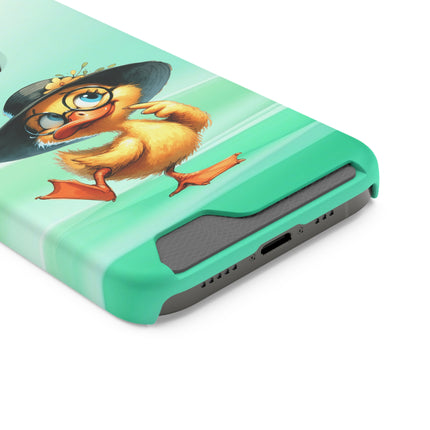 EnchantGuard Phone Case with Card Holder: Style Meets Functionality - Duck