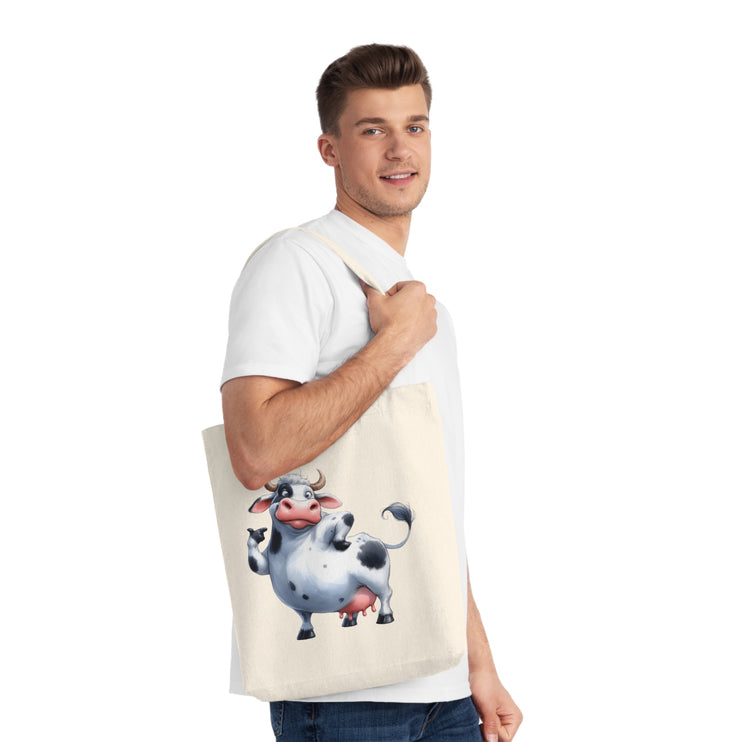 Καμβά sustainstyle Tote Bag: Οικολογική συνειδητή μόδα - αγελάδα