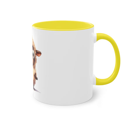 Harmony Two-Tone Coffee Mug: Sip in Style, Revel in Comfort - Sheep