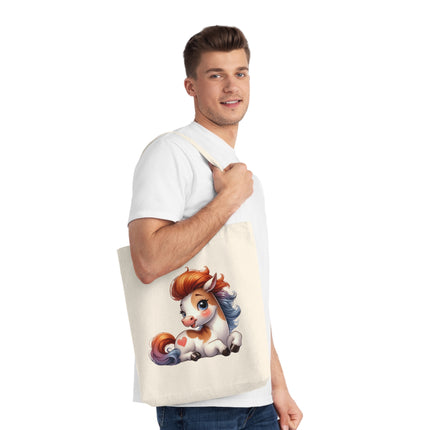 SustainStyle canvas Tote Bag: Milieubewuste mode - paard