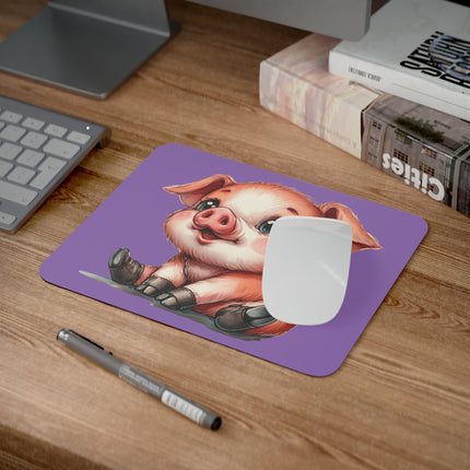 WhimsyWonder Desk Mouse Pad: fascino personalizzato per il tuo spazio di lavoro - seduta per maiale carino