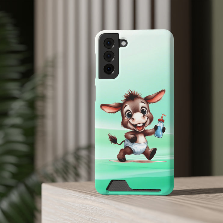 EnchantGuard Phone Case with Card Holder: Style Meets Functionality - Donkey