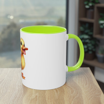 Harmony Two-Tone Coffee Mug: Sip in Style, Revel in Comfort - Duck