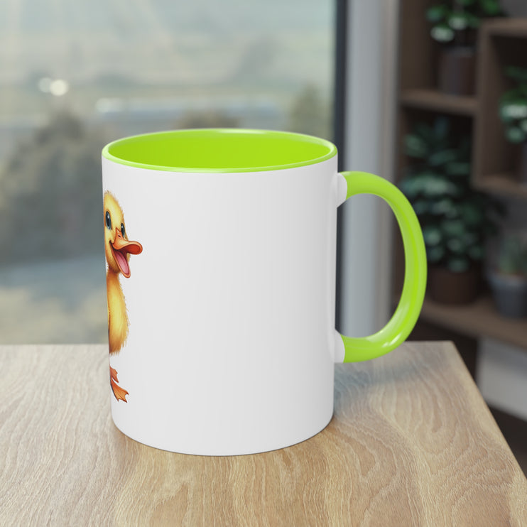 Harmony Two-Tone Coffee Mug: Sip in Style, Revel in Comfort - Duck