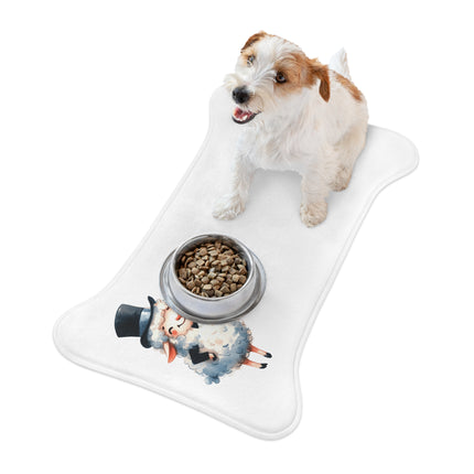 CharmPaws Pet Feeding Mats: Keep Mealtime Mess-Free & Stylish! - Sheep