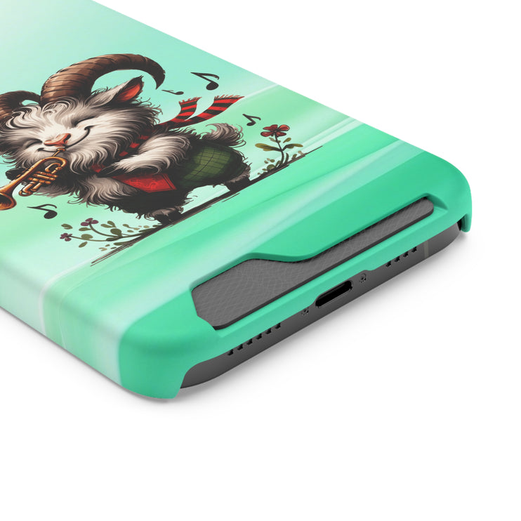 EnchantGuard Phone Case with Card Holder: Style Meets Functionality - Goat